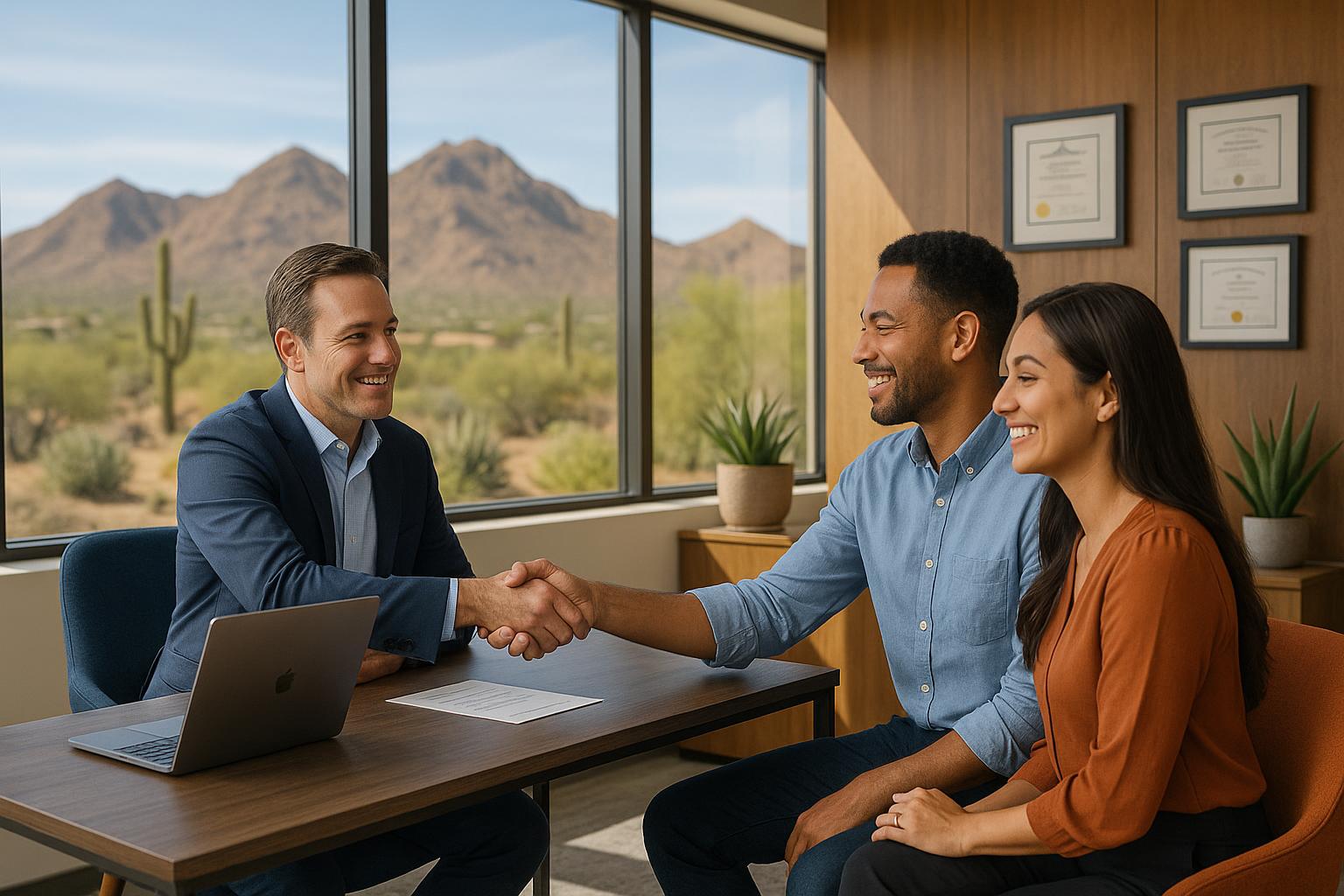 Professional mortgage consultation in Scottsdale office